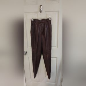 Vintage brown leather pants Dana Buchman